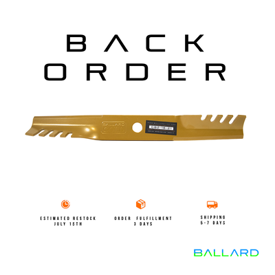 GOLD Hybrid  Mower Blades: 21" Long,  2.5" Wide,  5/8" Center Hole,  Thickness- .250"(Three Blades)